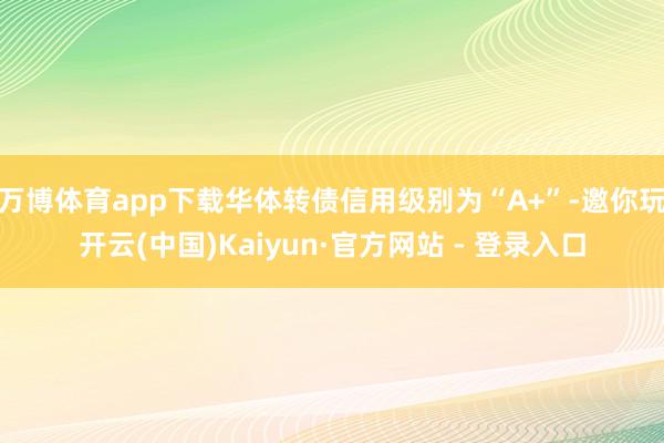 万博体育app下载华体转债信用级别为“A+”-邀你玩开云(中国)Kaiyun·官方网站 - 登录入口